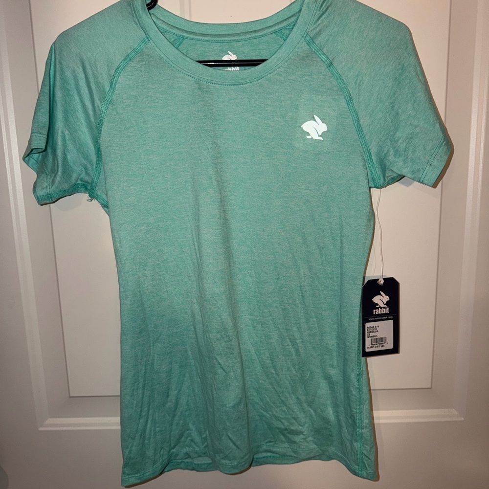 Rabbit Women's Aqua Short Sleeve Tee